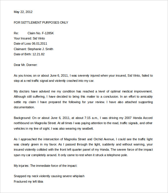 demand letter for money owed