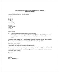 demand letter template sample demand letter motor vehicle collision