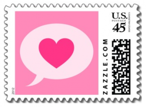 dental business cards cute pink heart in speech bubble love or valentines day postage stamp x