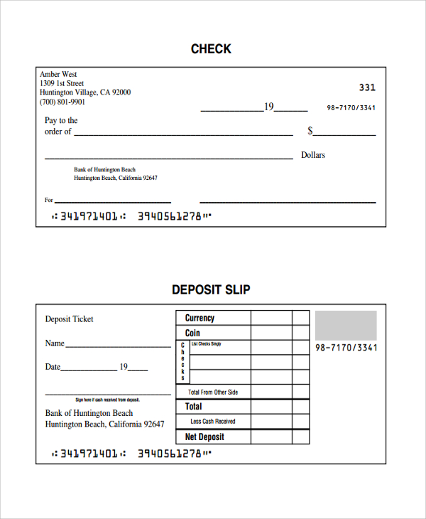 definition deposit example slip Template  Business  Deposit Slips Examples