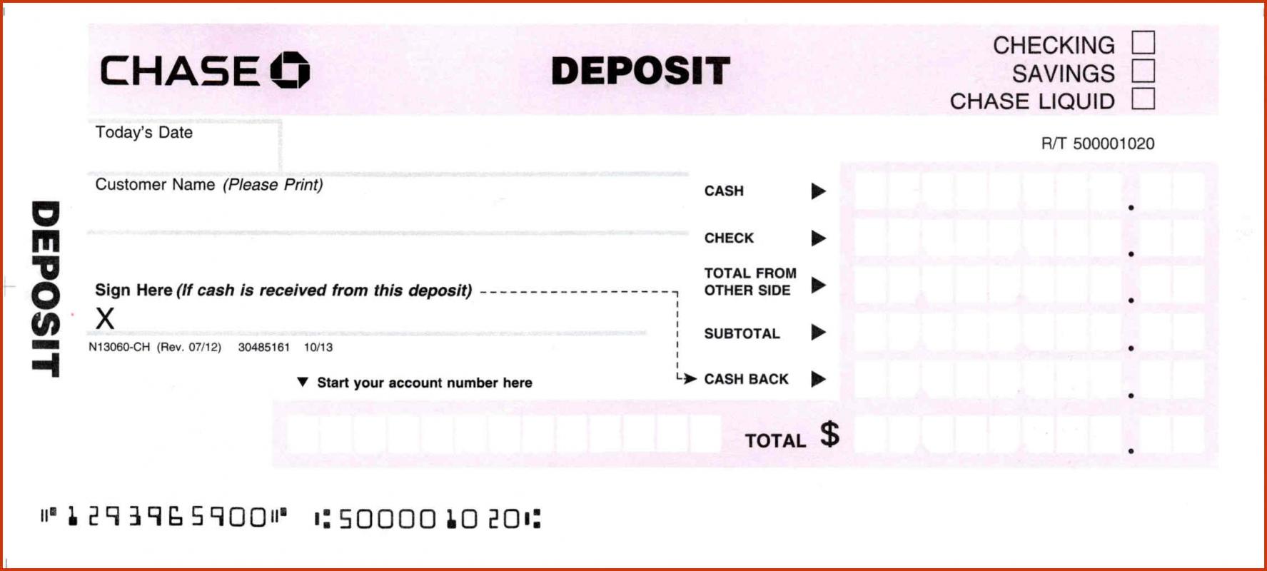 deposit slips template