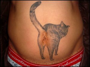 dept collection letter cat ass tattoo