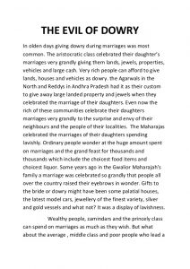 descriptive essay sample evil of dowry