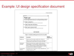 design document example effectively communicating user interface and interaction design