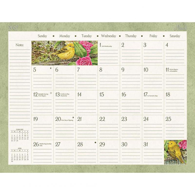 desk calendar 2017