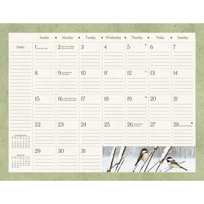 desk calendar 2017