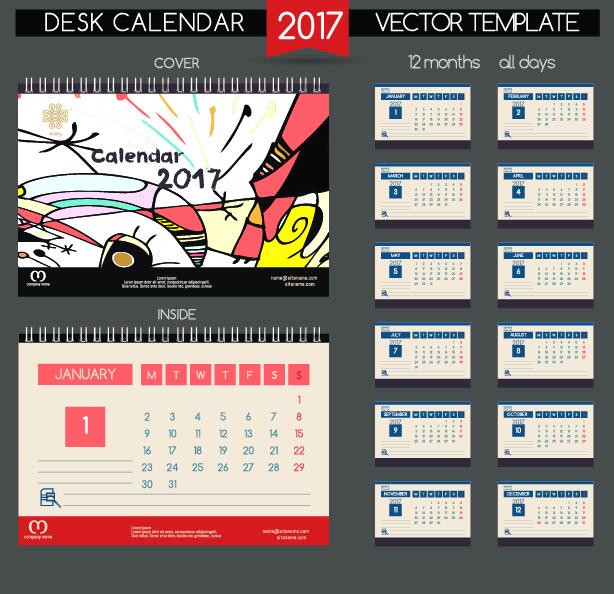 desk calendar 2017