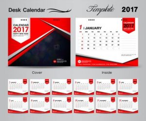 desk calendar desk calendar vectors template