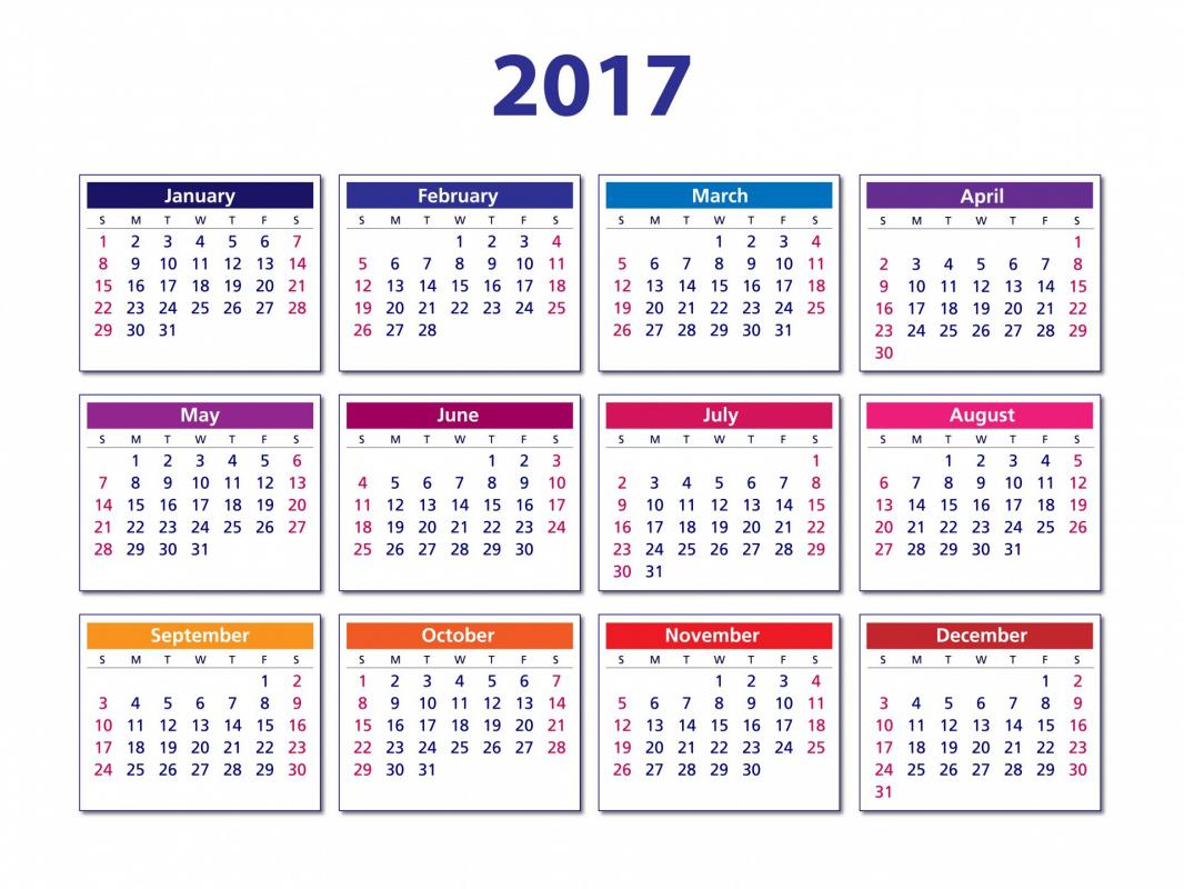 desk calendar 2017