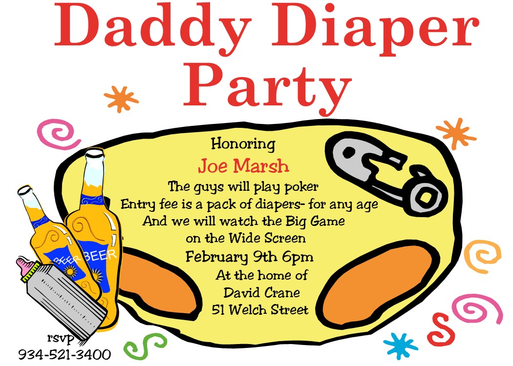 diaper invitation template