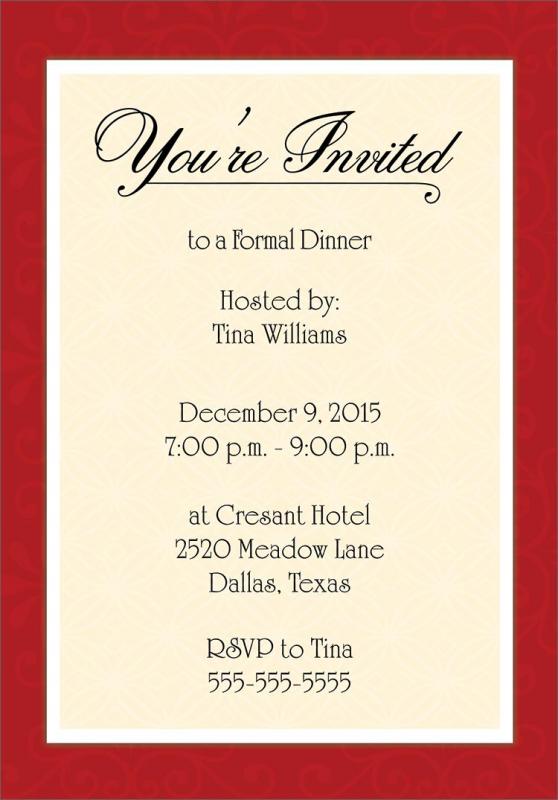 dinner invitation template