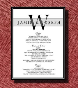 dinner menu template wedding reception dinner menu template download