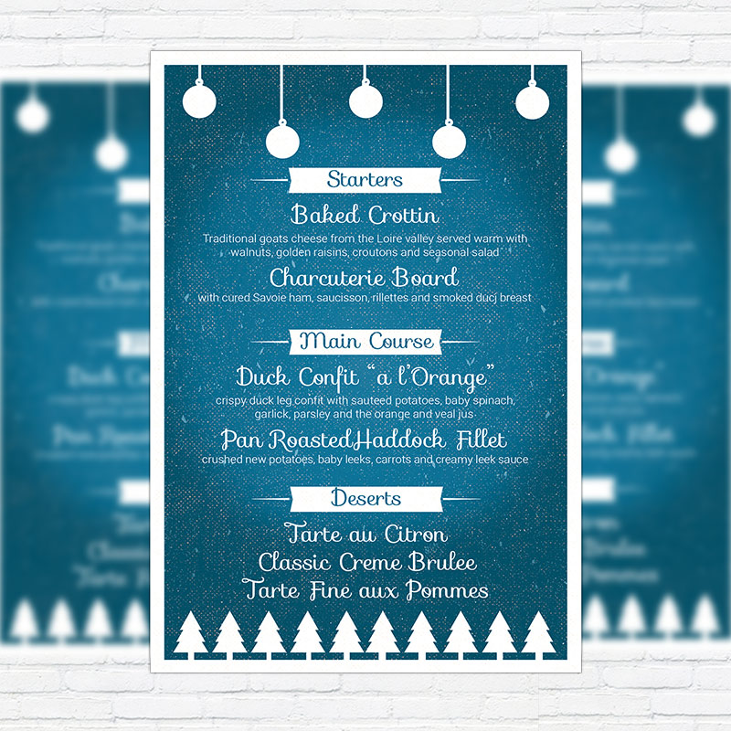 dinner party menu template