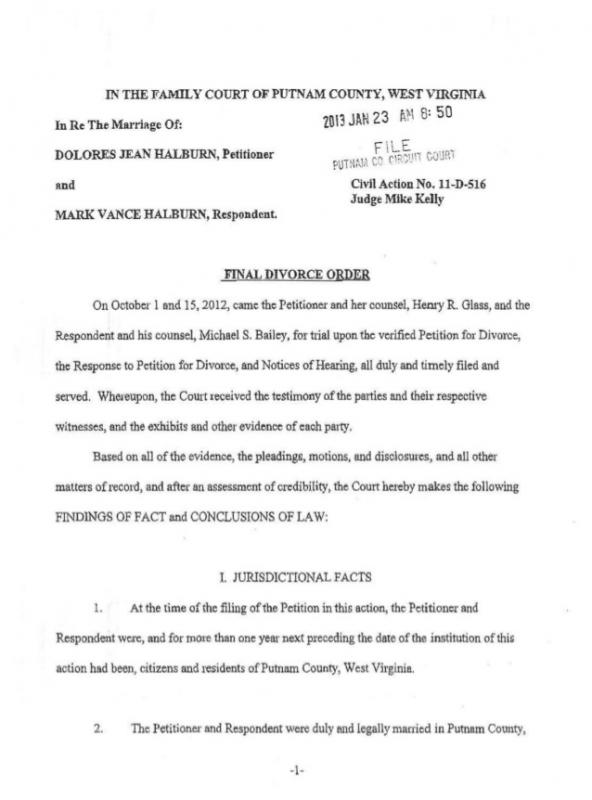 divorce agreement sample