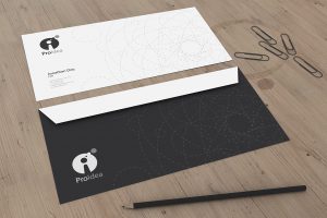 dj business card brand id mock up