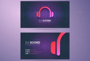 dj business card business card dj template