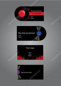 dj business card depositphotos stock illustration djmusic business cards