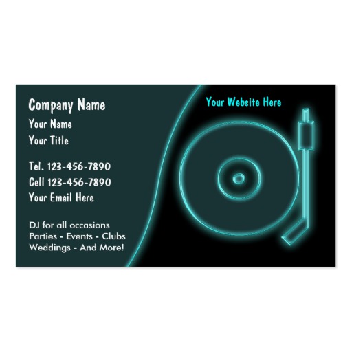 dj business cards