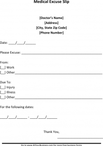 doctor excuses forms sample blank doctors note for missing work excuse