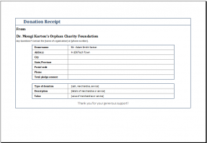 donation receipt template donation receipt