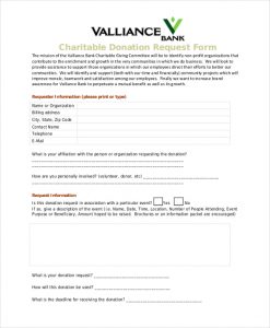 donation request letter template charitable donation request form