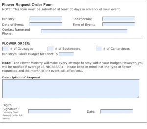 donation request template printforms flower request