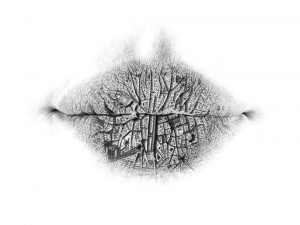 drawings in pencil lips