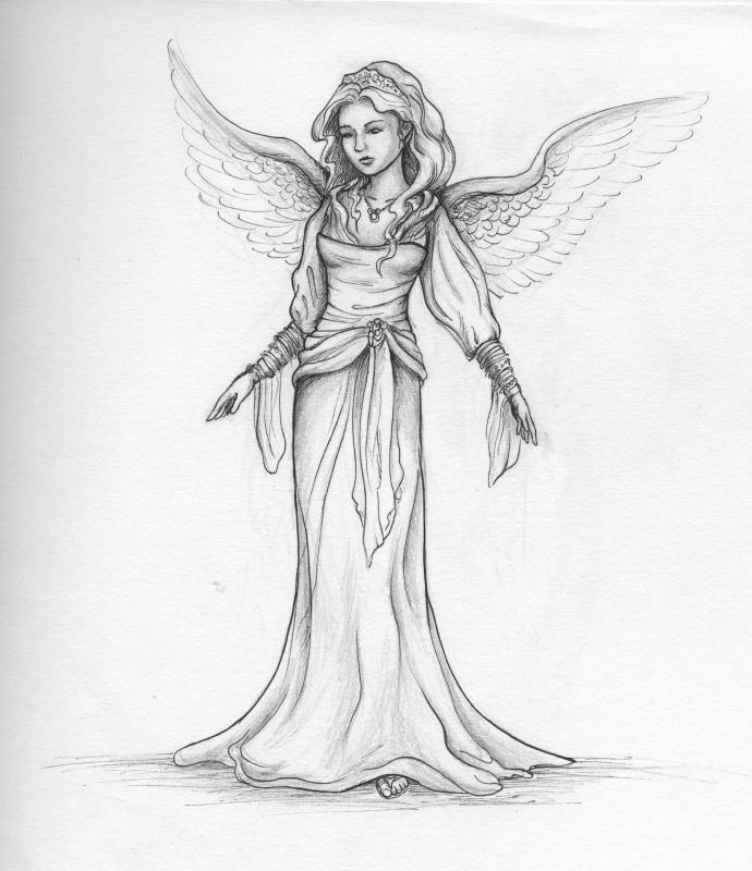 drawings of angels