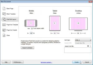 dream weaver website templates fluid grid dreamweaver cs