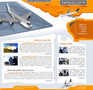 dreamweaver website templates privateairline