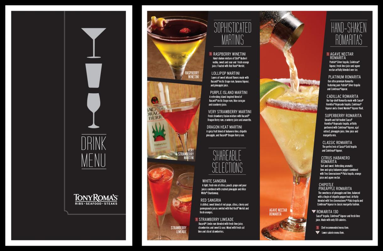 drink menu design