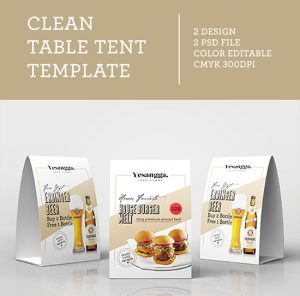 drink menu templates free clean table tent template