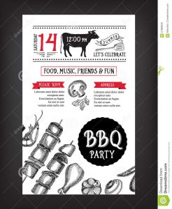 drinks menu template barbecue party invitation bbq template menu design food flyer vector graphic