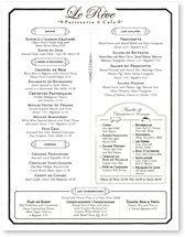 drinks menu templates