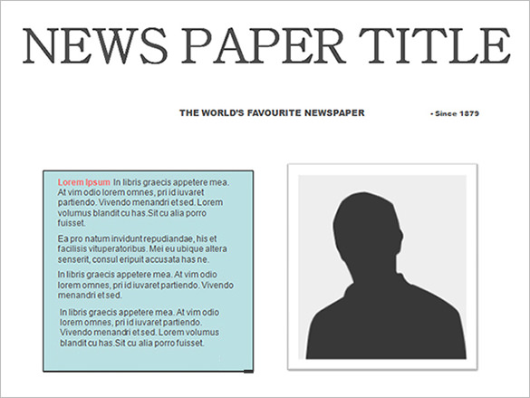 editable newspaper template