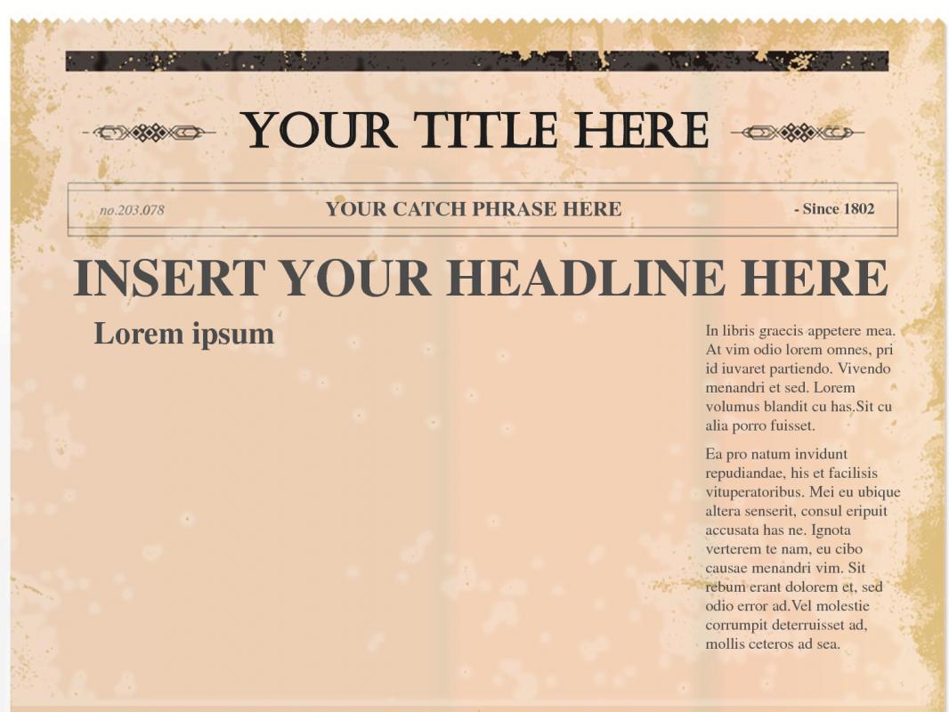 Newspaper Article Template