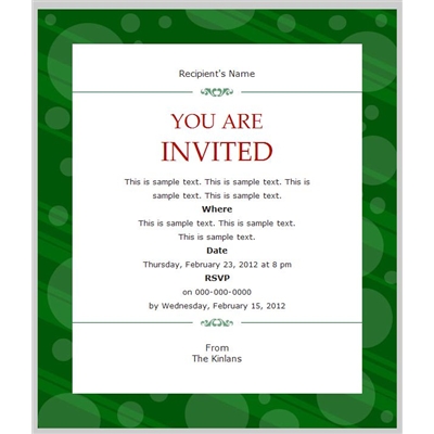 Email Invitation Template | Template Business