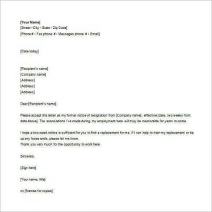 email resignation letter employee email resignation letter free word format download