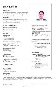 email signature for college student jhayson resume