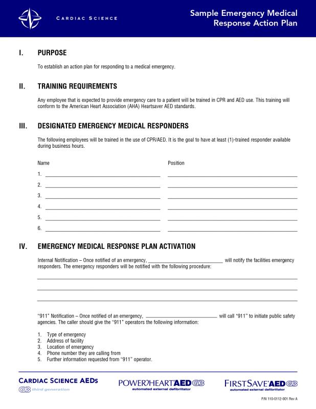 emergency action plan template