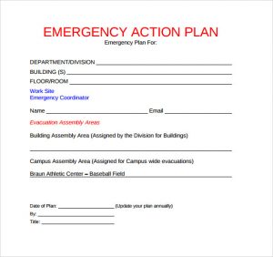 emergency action plan template free emergency action plan template