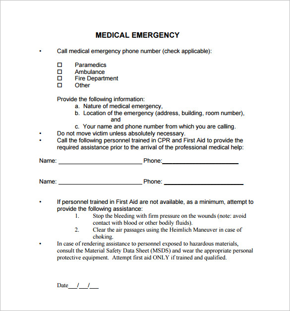 Emergency Action Plans Examples | Template Business