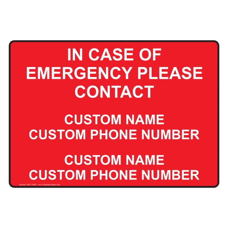 emergency contact form template