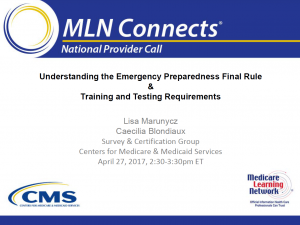 emergency plan template mln cms webinar april