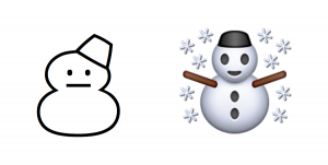 emoji text copy and paste snowman