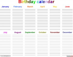 employee attendance calendar office birthday calendar template