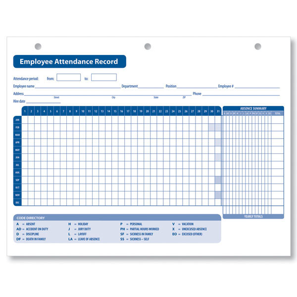 employee attendance tracking