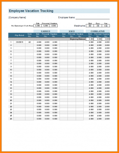 employee attendance tracking employee vacation tracking spreadsheet template vacation tracking hourly