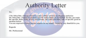 employee contract template authority letter