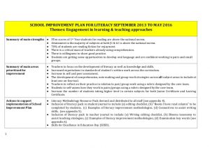 employee improvement plan handout sse case study school school improvement plan for literacy